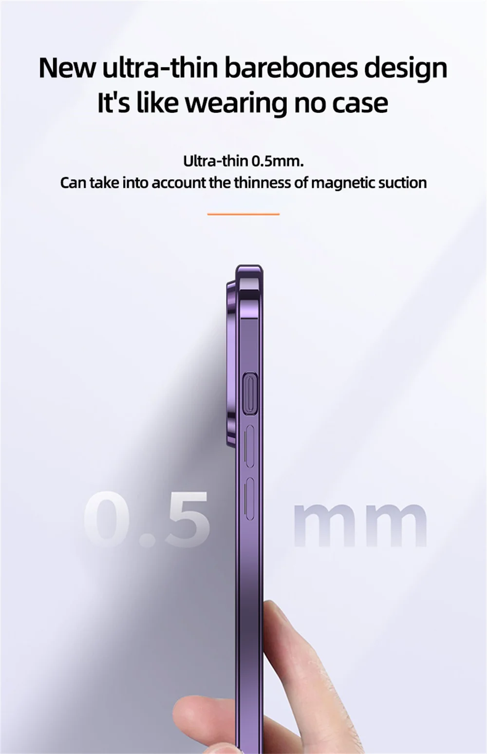 Ultradünne, transparente, magnetische Schutzhülle mit Beschichtung für Magsafe, passend für iPhone 18, 17, 16 Pro Max, 15, 14, 11, 12, 13, mit Objektivschutz. – Detail 4