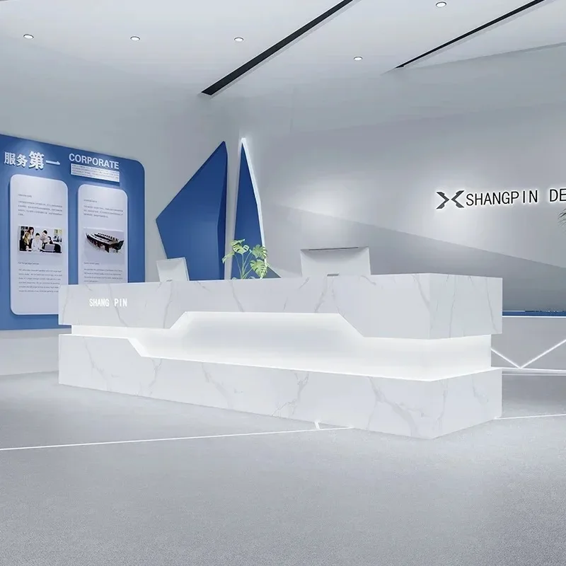 Centro clienti Mobili minimalisti Ricevimento di bellezza Spa Reception Banco reception Receptionista Salone Parrucchiere Lusso