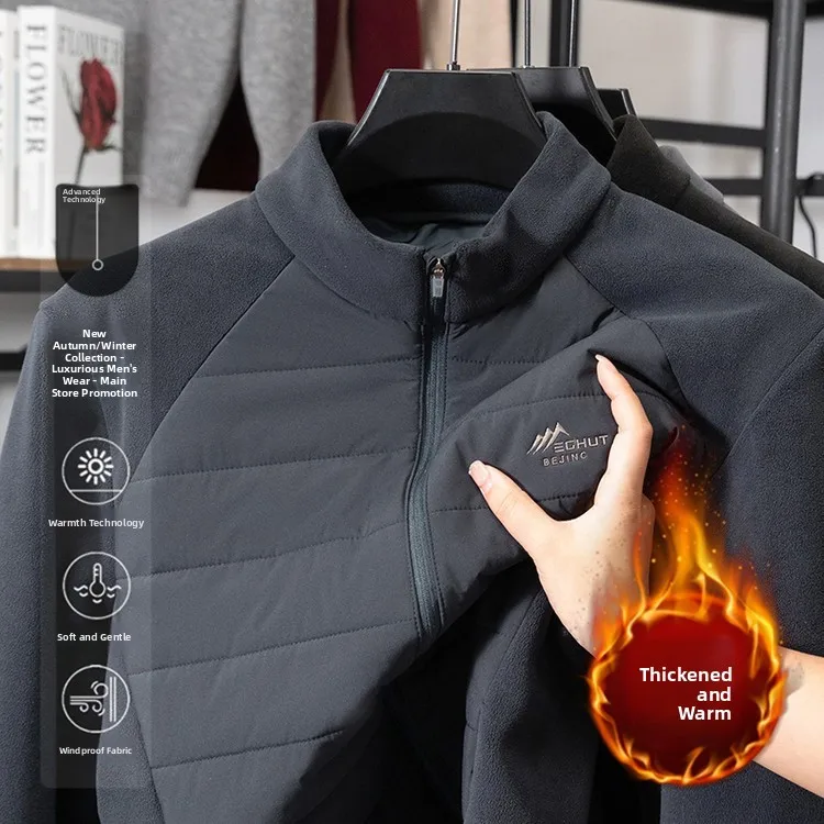 

Мужская толстовка-кардиган на молнии Olive Fce с воротником-стойкой, осенне-зимняя, повседневная, теплая, модная верхняя одежда