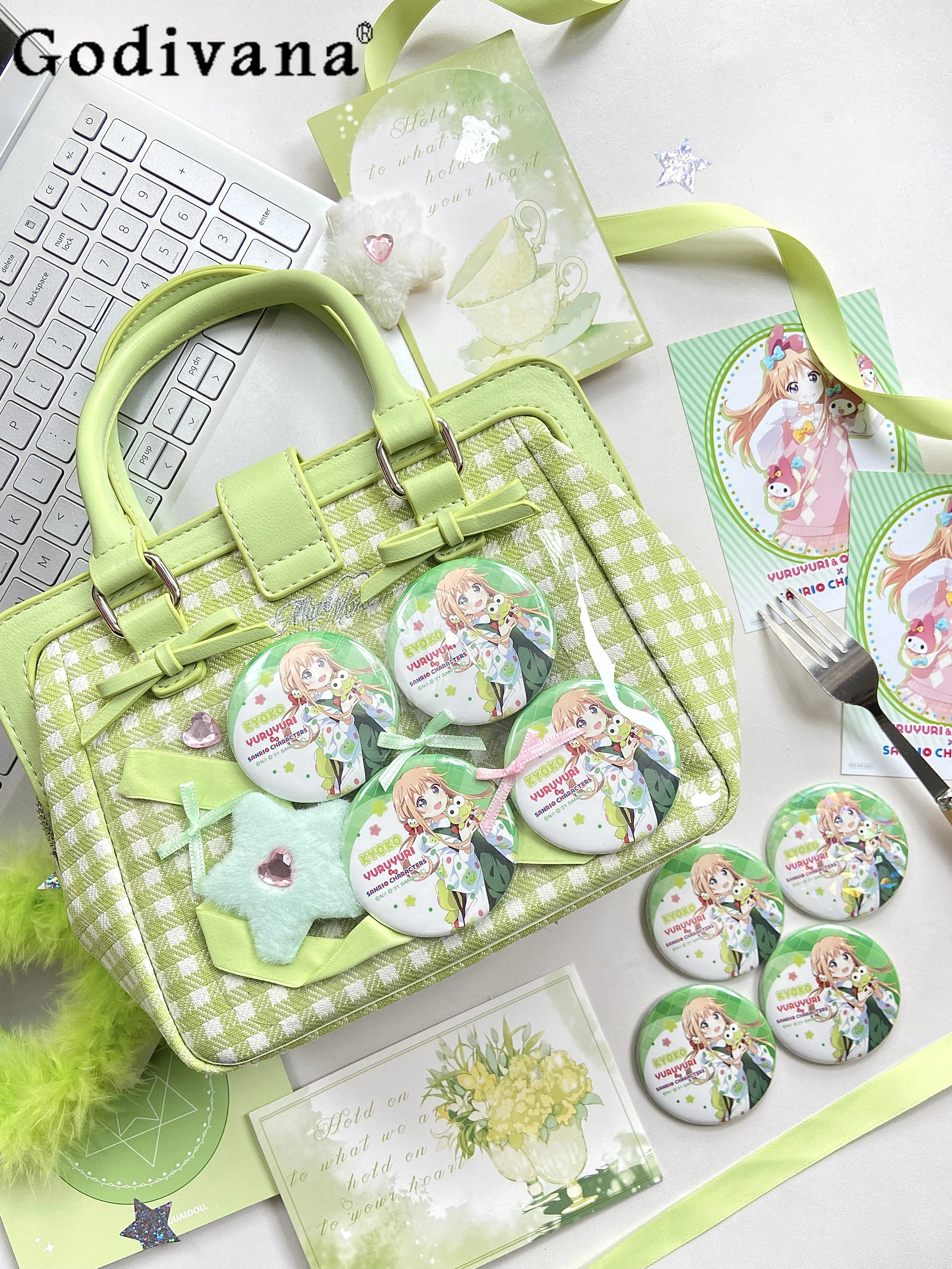 

2D Japanese Original Lolita Fresh Girl Pain Bag Small Capacity College Style Daily Versatile Casual Crossbody Shoulder Bag