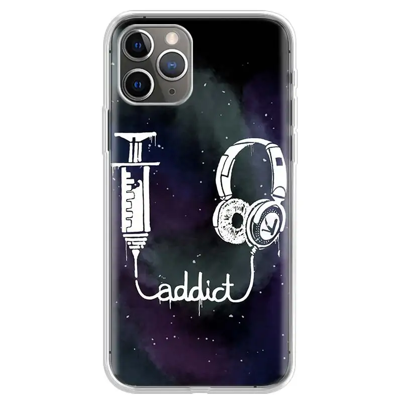 DDJ DJ Music Phone Case For iPhone 17 Air 11 13 Mini 14 15 Plus 16 12 Pro Max 16E SE 7 8 Pattern Soft TPU Back Cover  17 Air 11