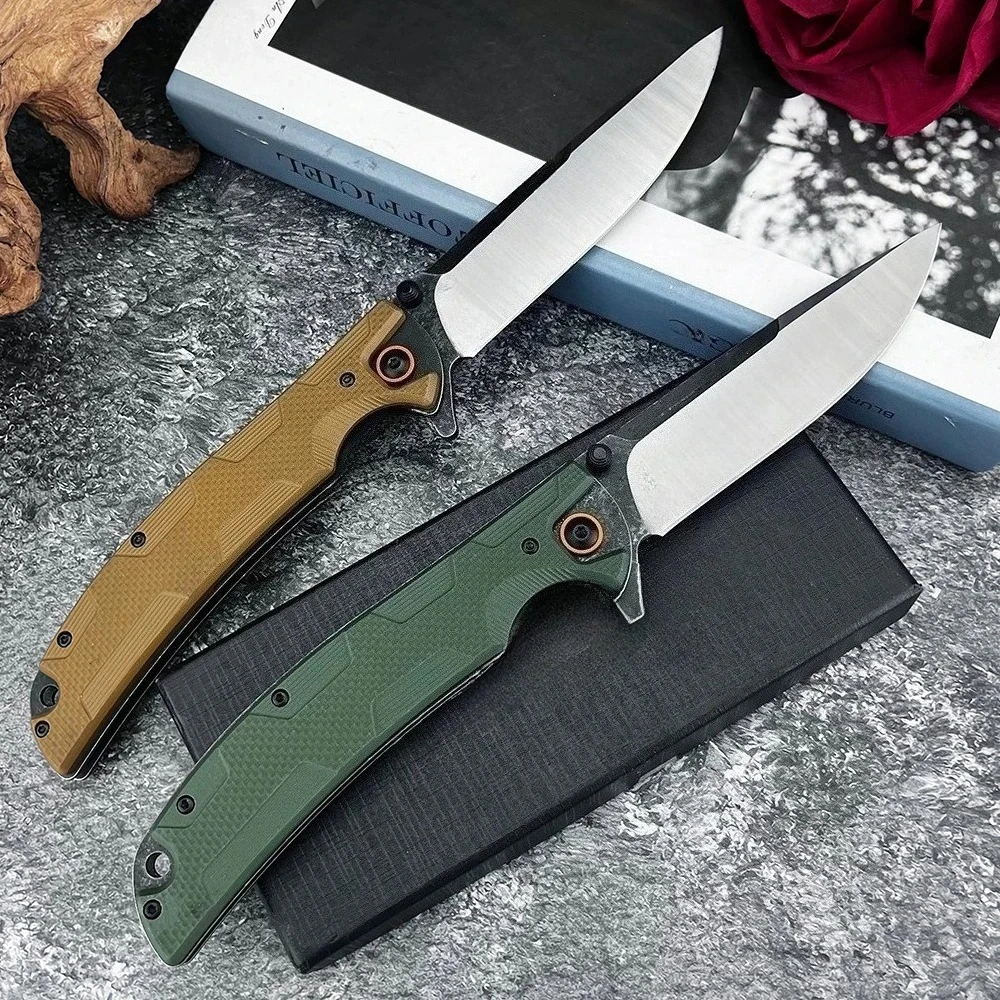 صلابة عالية التكتيكية سكين للفرد D2 شفرة التخييم في الهواء الطلق البرية مغامرة المحمولة سكين صيد G10 مقبض EDC سكين