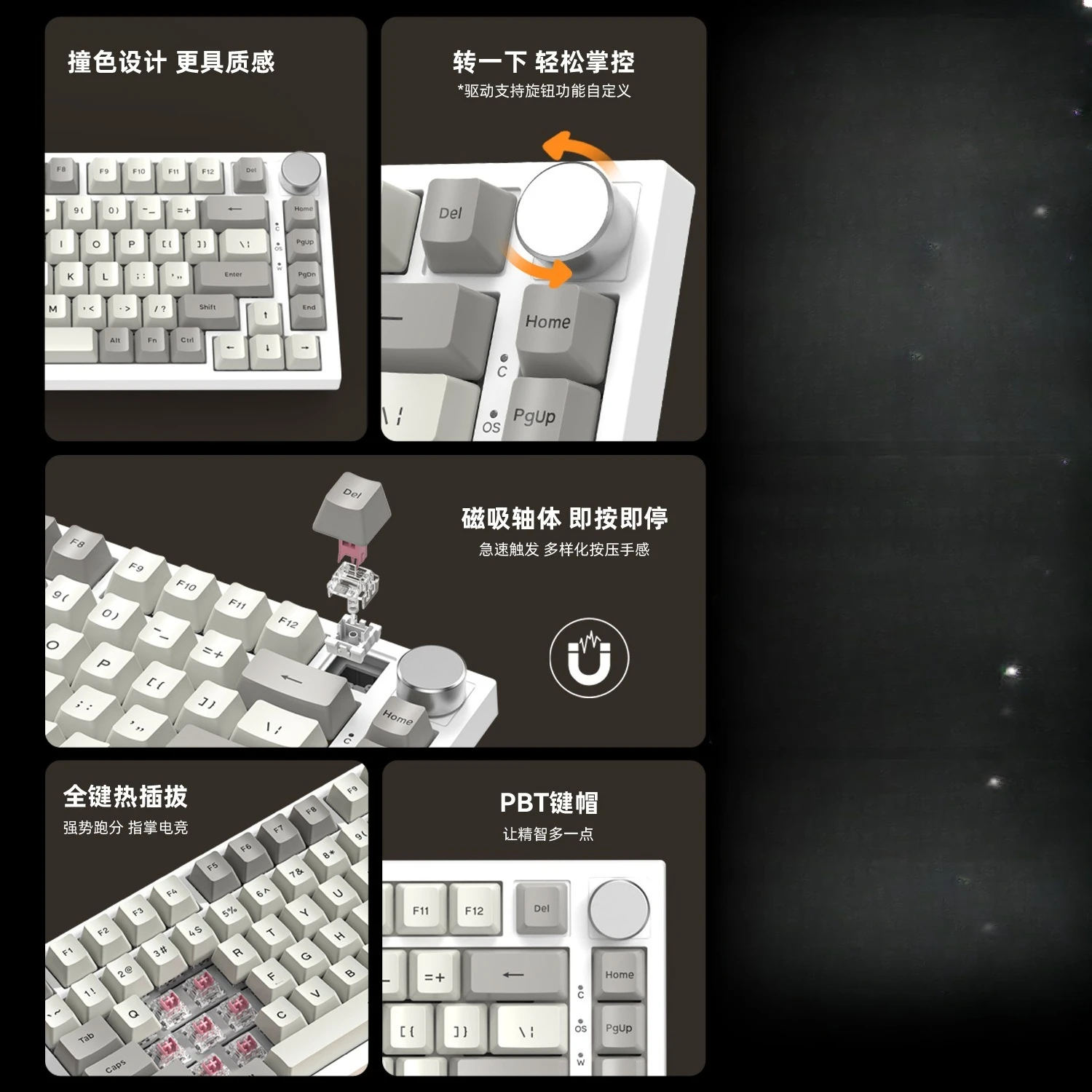 PBT Keycap RT Modo 68 RGB Ajustável, Keystroke