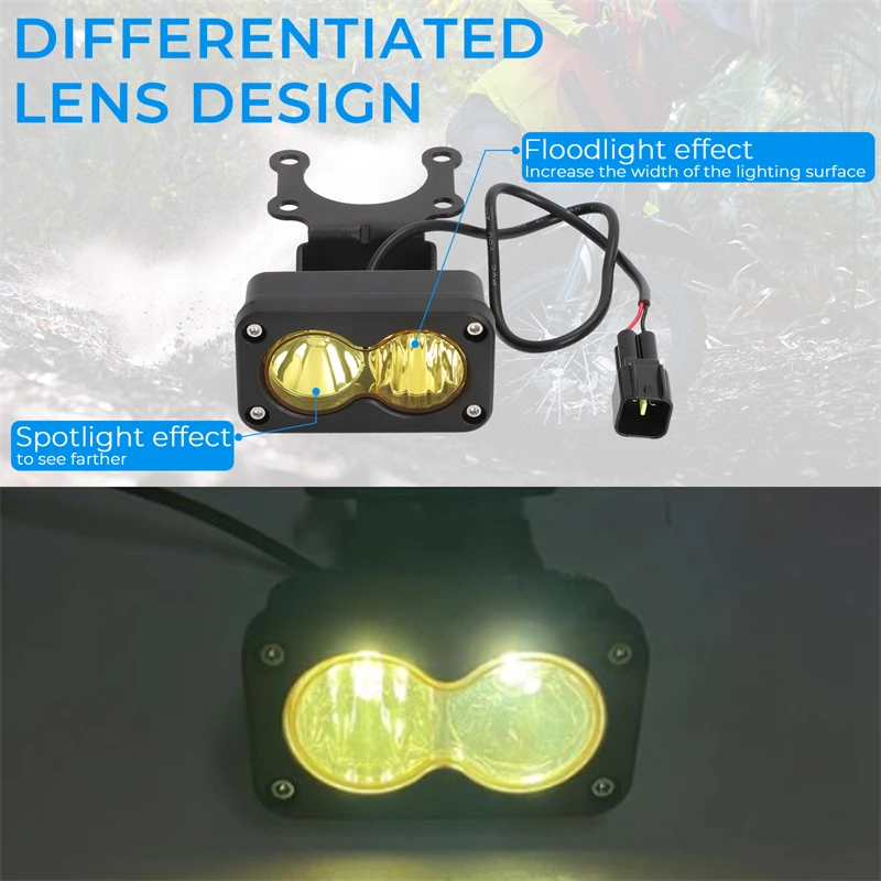 Off Road Headlight Spot Flood LED Light Pod Kit For SurRon Segway Talaria Sur Ron Light Bee X Segway X260 Dirtbike Lights