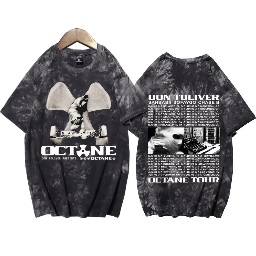 Don Toliver Octane Tour 2026 Tie Dye T-shirt Man Woman Harajuku O-neck Casual Shirt Tops