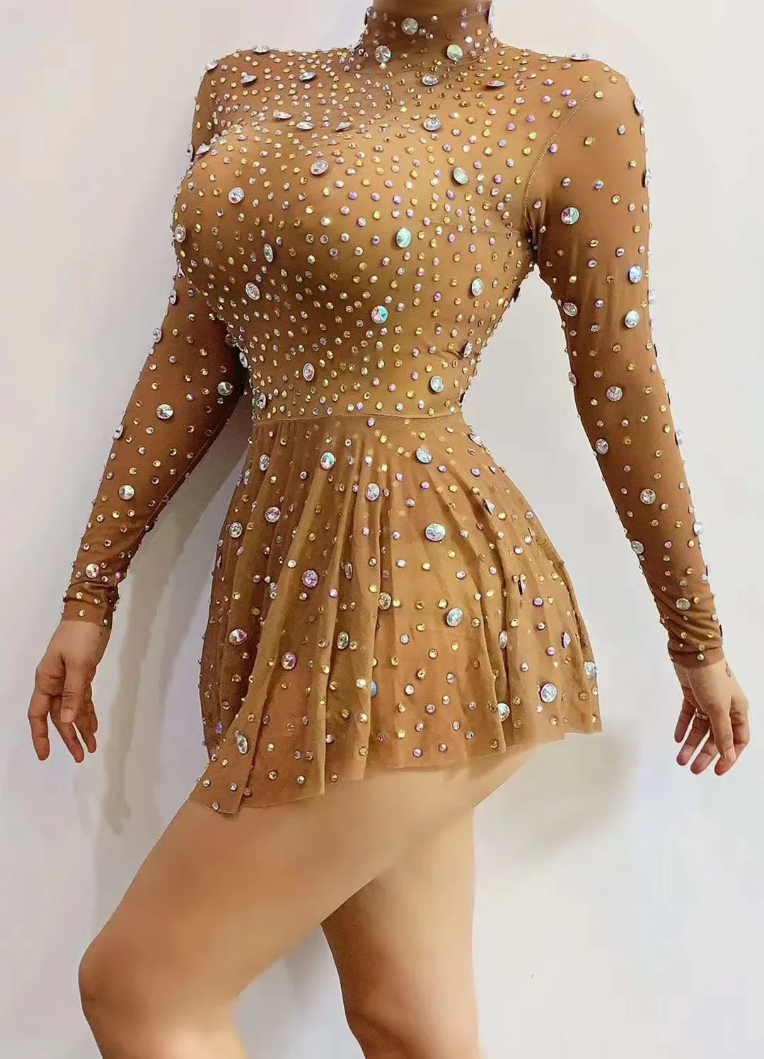 

Women Shining Rhinestones Sexy Jazzdance Dress 2026 Stage Singer Costumes