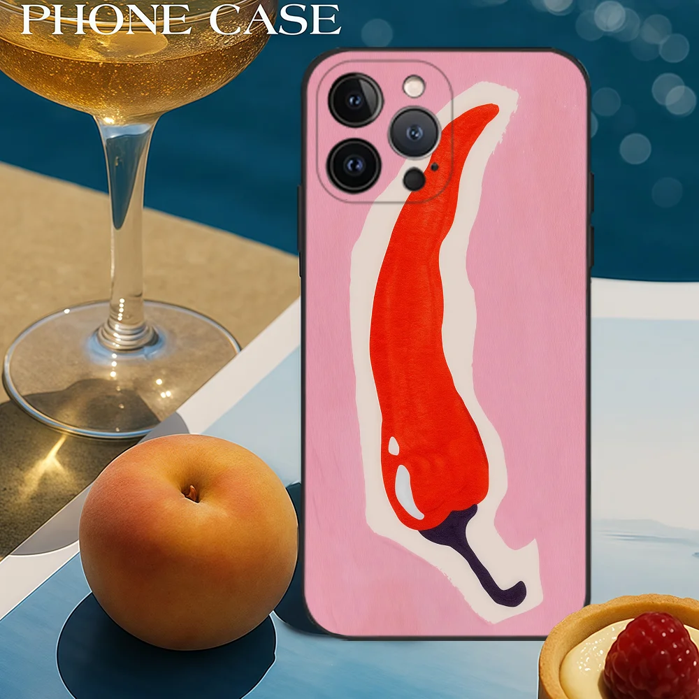 Funda de teléfono CHILLI, funda de teléfono negra de silicona suave TPU para IPhone 11 12 13 14 15 16 Pro Plus Mini Max