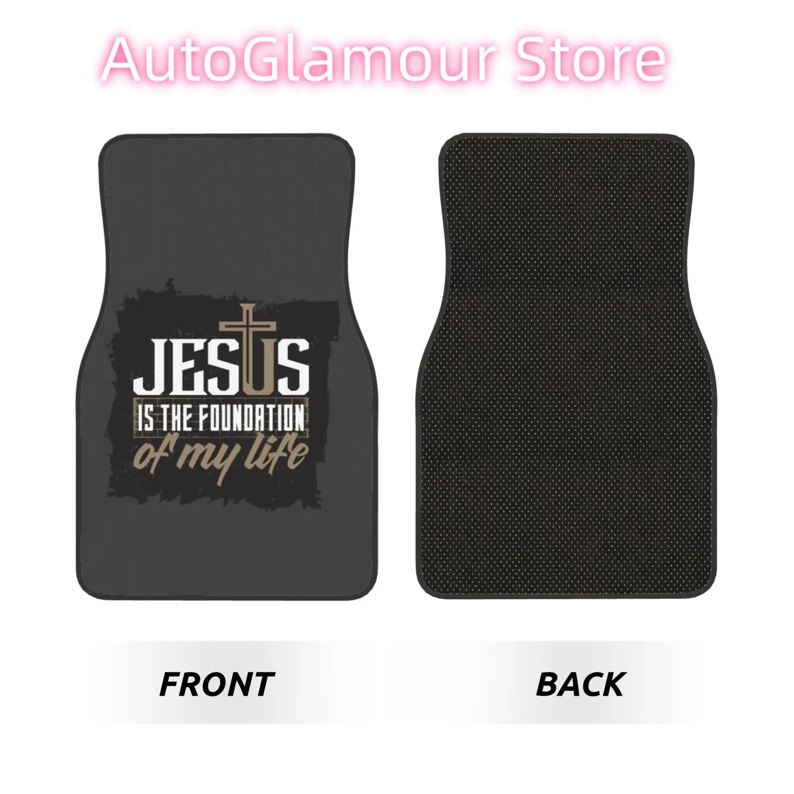 Christian Jesus print custom car floor mat front and rear carpet set 4-piece set suitable for all car floor mats