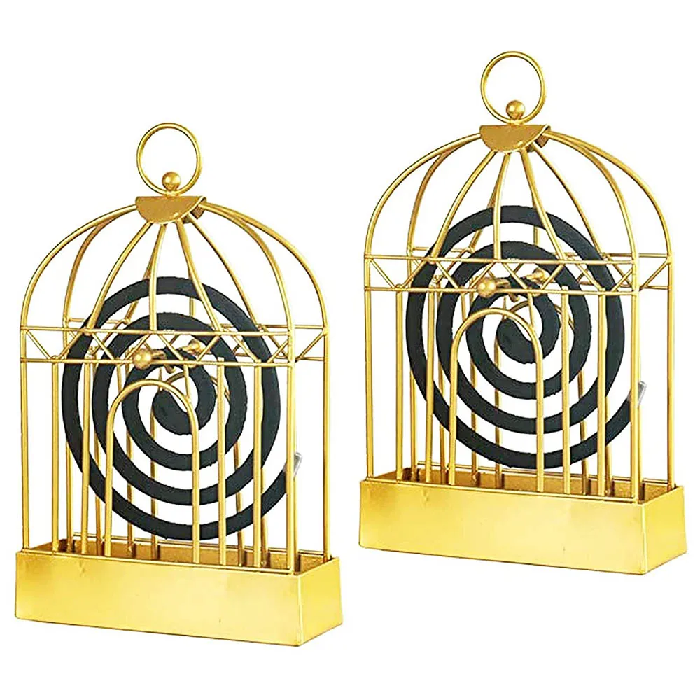 

Metal Mosquito Coil Holder 2Pcs,Retro Insect Mosquito Coil Bracket Incense Sandalwood Fire and Wind Protection