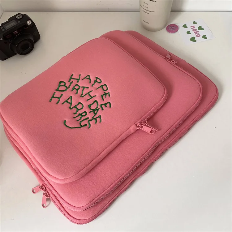 Ins Cute Laptop Sleeve Tablet Case 11 13 14 15 15.6 Inch Macbook Air Pro A2442 A2337 Ipad 12.9 ASUS Carring Computer Bag Women