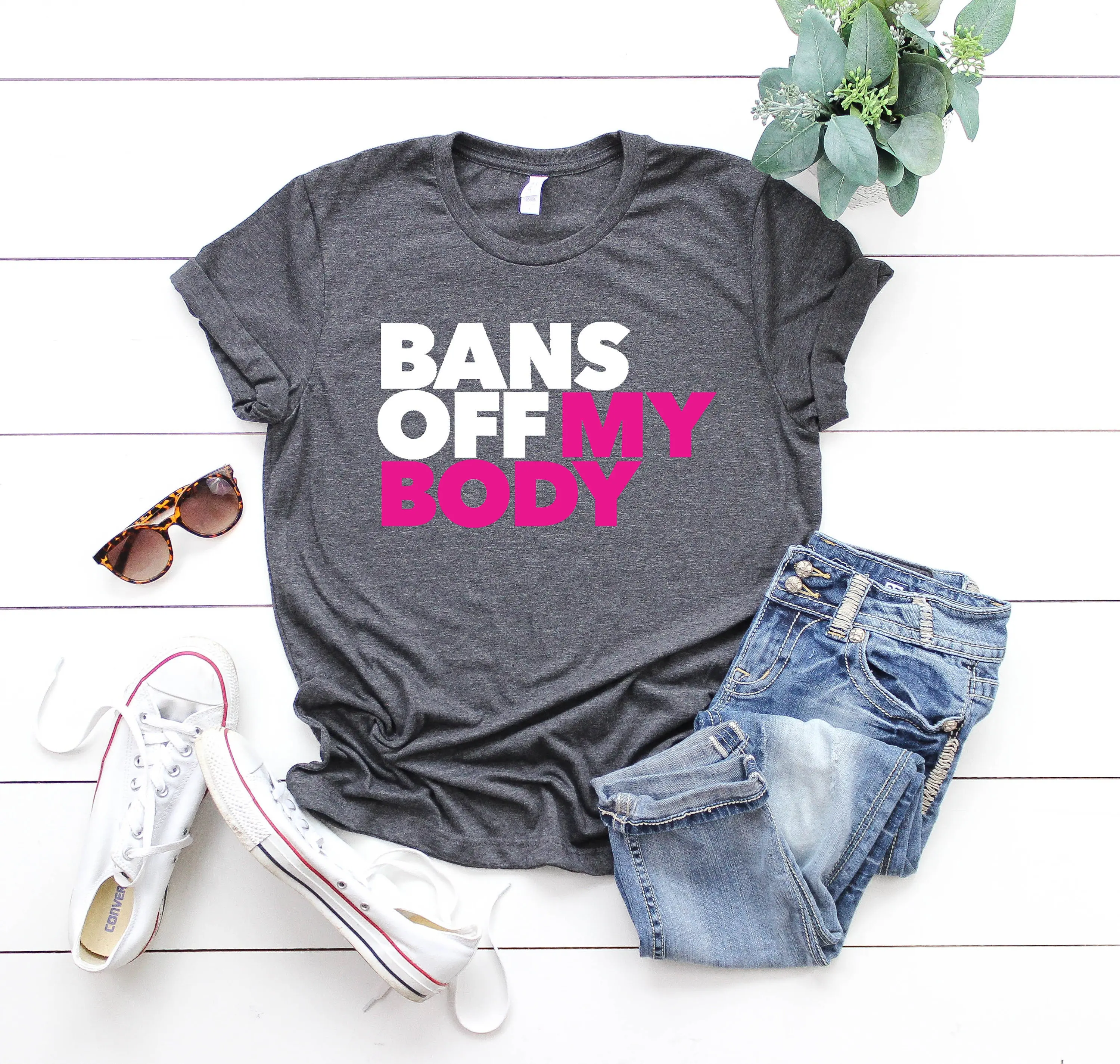 Keep Your Bans Off My Body T Shirt Women's Right to Choose Defend Roe 1973 Pro Choice Womens Fundamental Rights Feminist