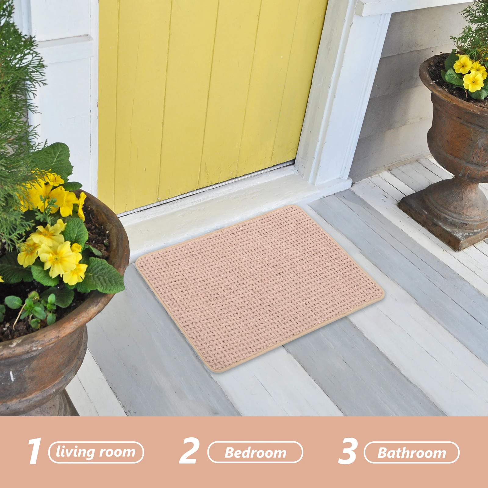 

Thicken Bath Mat Anti Skid Absorbent Bathroom Floor Rug Decorative Chenille Non Slip Washable Household Mat Bath Mats