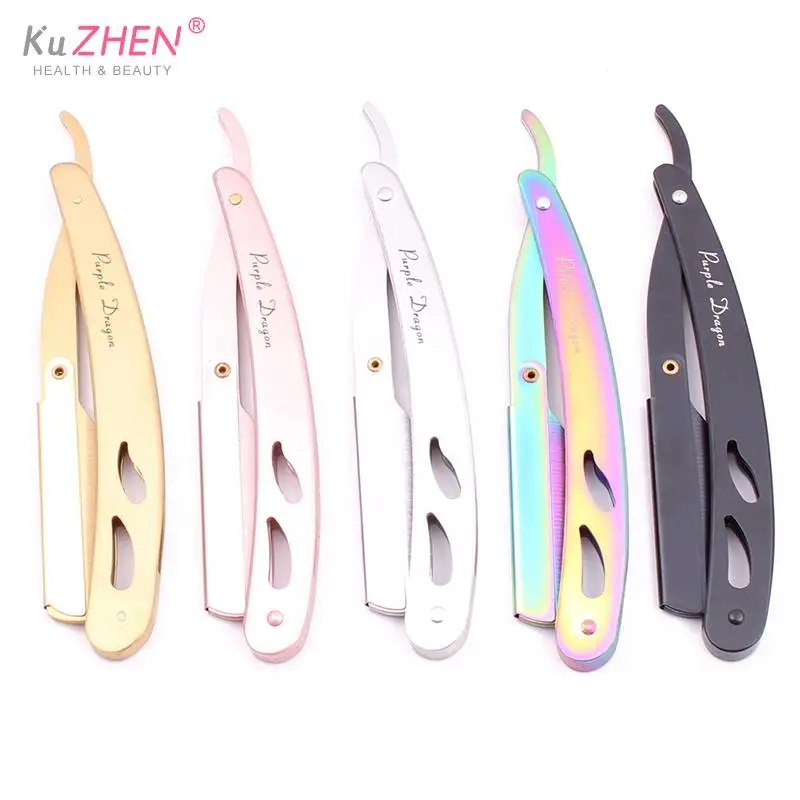 

Men Women Professional Stainless Steel Straight Barber Steel Razors Hair Removal Shaving Pubic Hair Armpit Hair Barber Knife 1PC