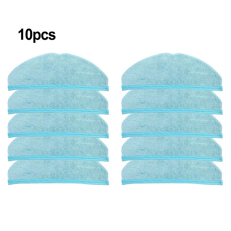 10 Pcs Mop Cloth Mop Rag For Conga 8090 Ultra / 9090 AI Robot Vacuum Cleaner Parts Microfiber Rags