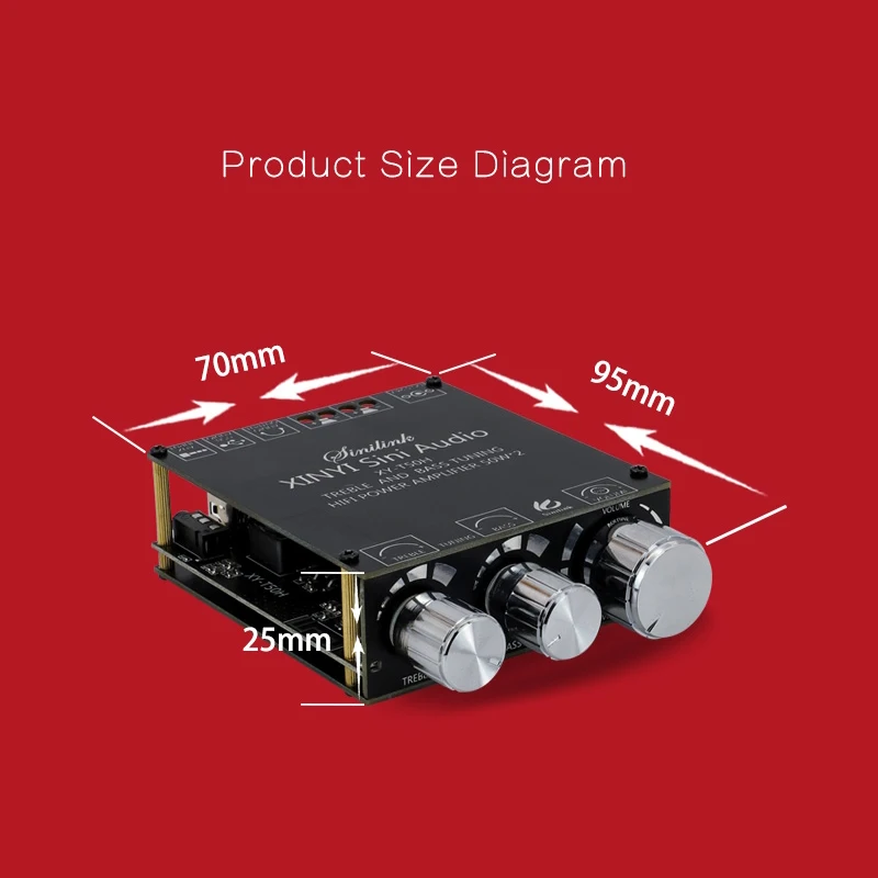 サブウーファーアンプ,XY-T50Hチャンネル,Bluetooth 5.0,2x50W,オーディオ,ステレオ,フェイクベースアンプ,2.0