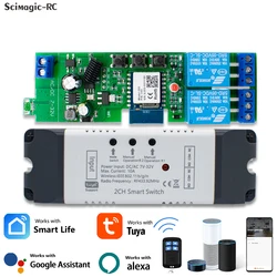 Tuya DC Alexa 24V 32V 220V WiFi anahtarı röle akıllı ev uzaktan kumanda Wifi Alexa modülü Motor perde anahtarı Alexa ile çalışmak