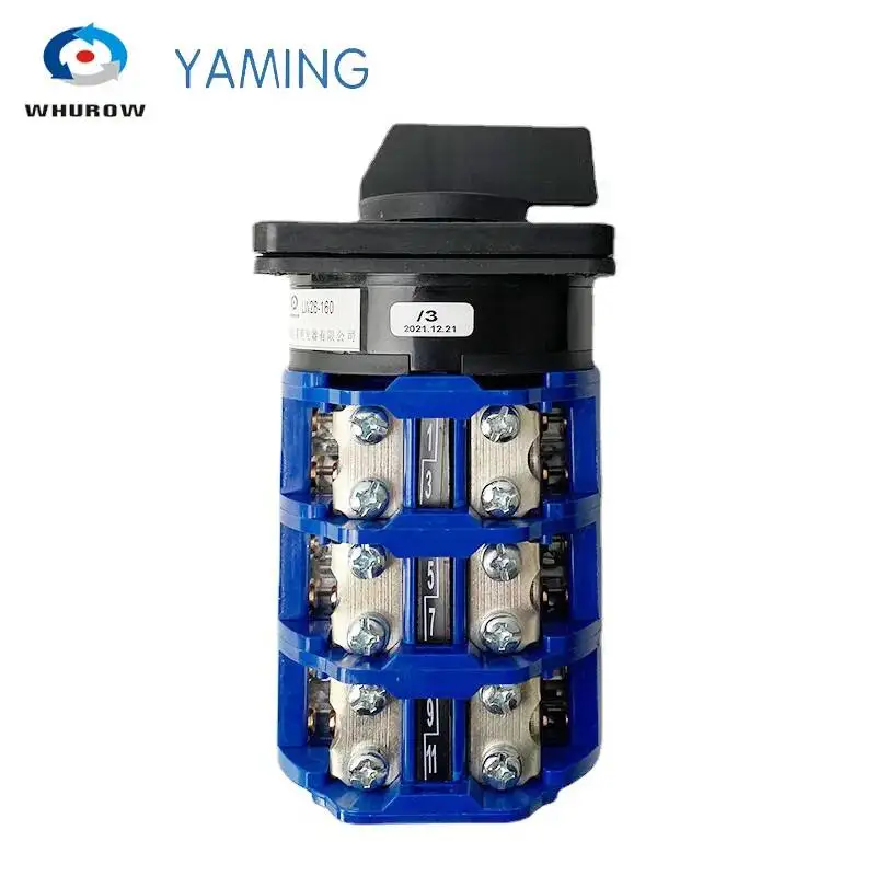 

LW26-160/3 Rotary Cam Switch 3 Positions 160A Changeover Control Power 12 Terminals Screws Silver Contact LW28 YMW26-160/3