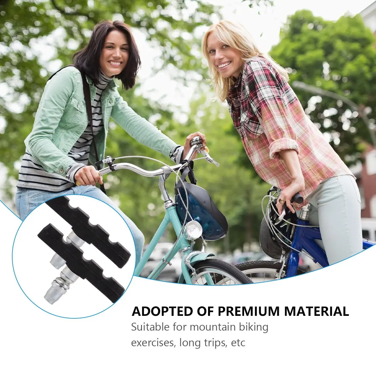 

8Pcs Bicycle Brake Pads Compatible with V-Type Brakes Road Enhanced Stopping Power Noise Reduction Easy Installation