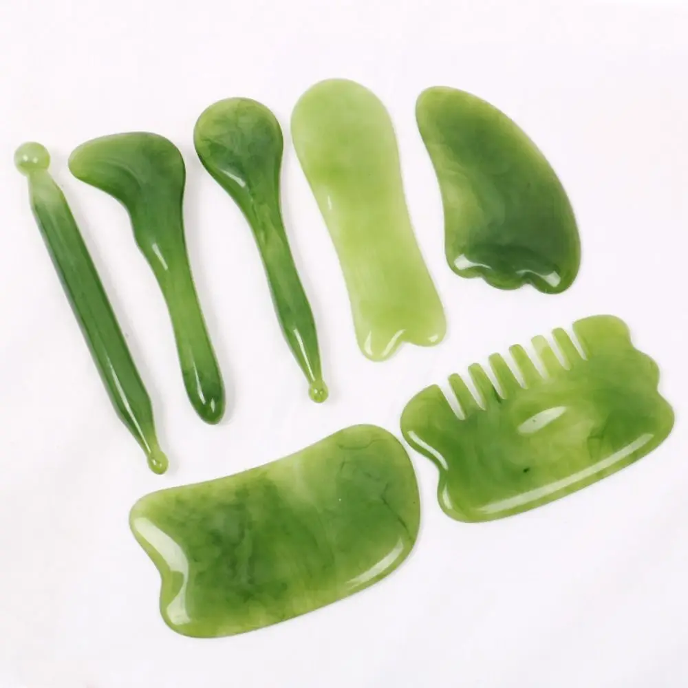 Physical Therapy Resin Skin Care Tool Massage Comb Neck Face Massager Facial Scraping Scraper Gua Sha Board Body Beautiful Tool