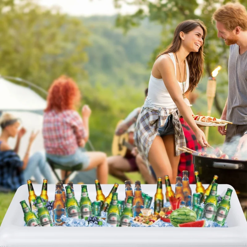 PVC aufblasbare Ride-Ons Eisbar Eistank Eis kübel Salat bar Salat platte Schwimmbad Flöße Party Sommer