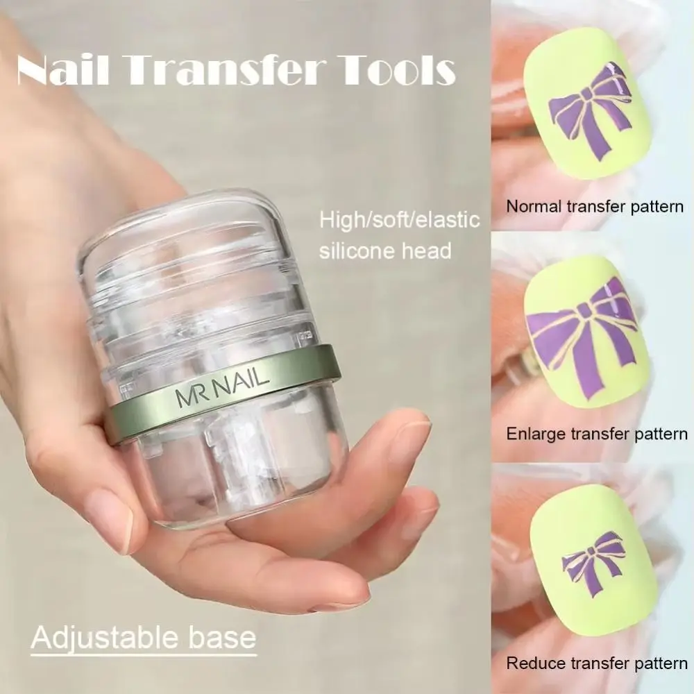 Silicone Jelly Telescopic Capsule Nail Art Stamper With Cap Portable Nail Art Transfer Tool Telescopic Design