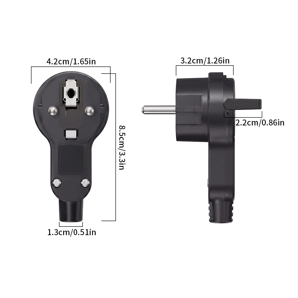 16A 250V EU Self‑Assembly Rewirable Schuko Plug DIY Install European Power Connector Flame‑Retardant For Electric Replacement