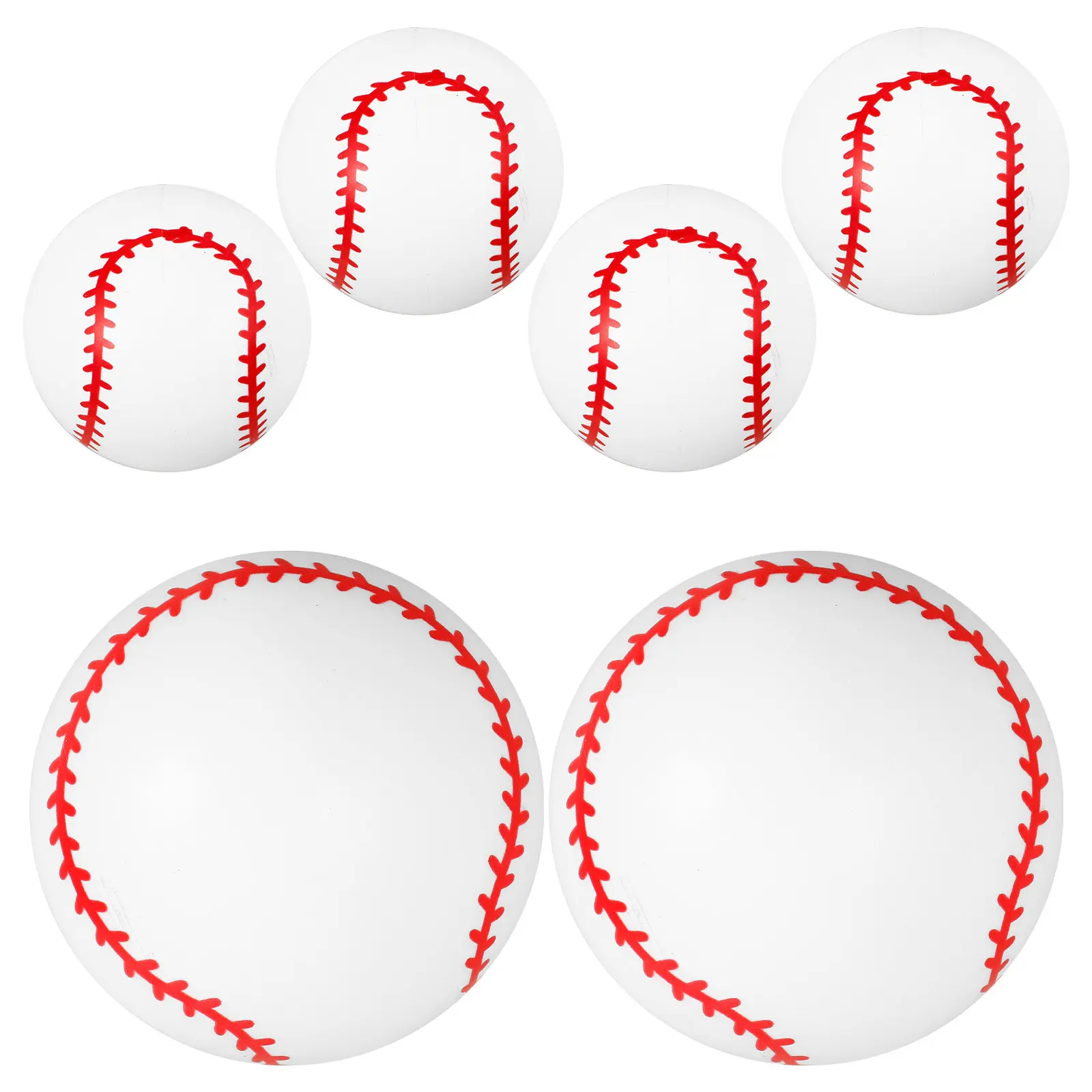 

Набор из 6 надувных бейсбольных мячей из ПВХ, 3 дюйма, утолщенные, мягкие, для детей, для игр на улице, для бассейна, для вечеринок, декоративные мячи для детей