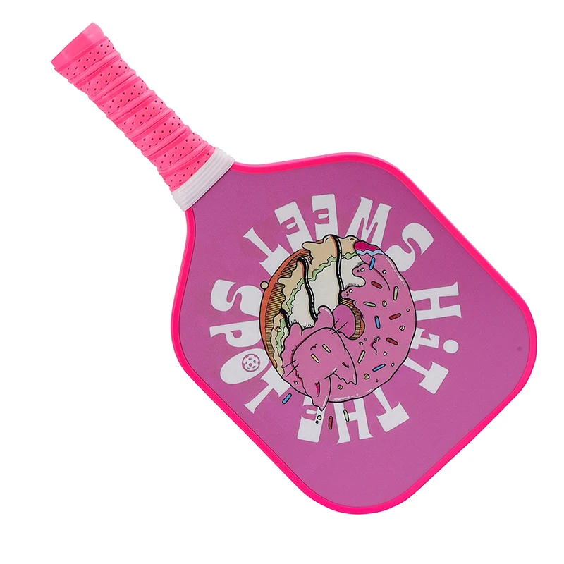 Kids Pickleball Paddles Fiber Glass cartoon cat Small Lightweight Honeycomb Core Sports School Pickleball Gifts for Children