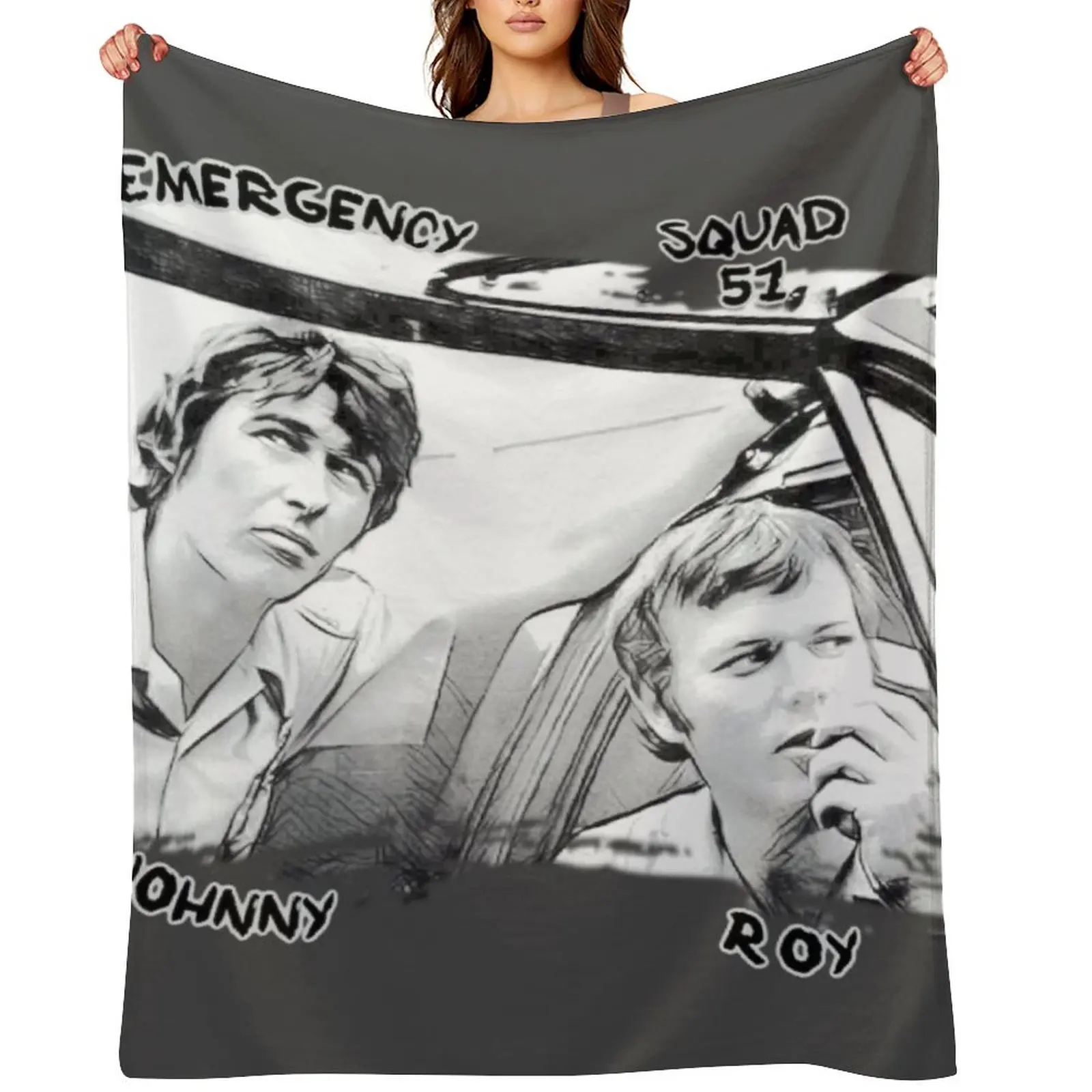 Emergency TV Show Roy and Johnny Throw Blanket Decorative Beds Bed linens Softest Summer Blankets