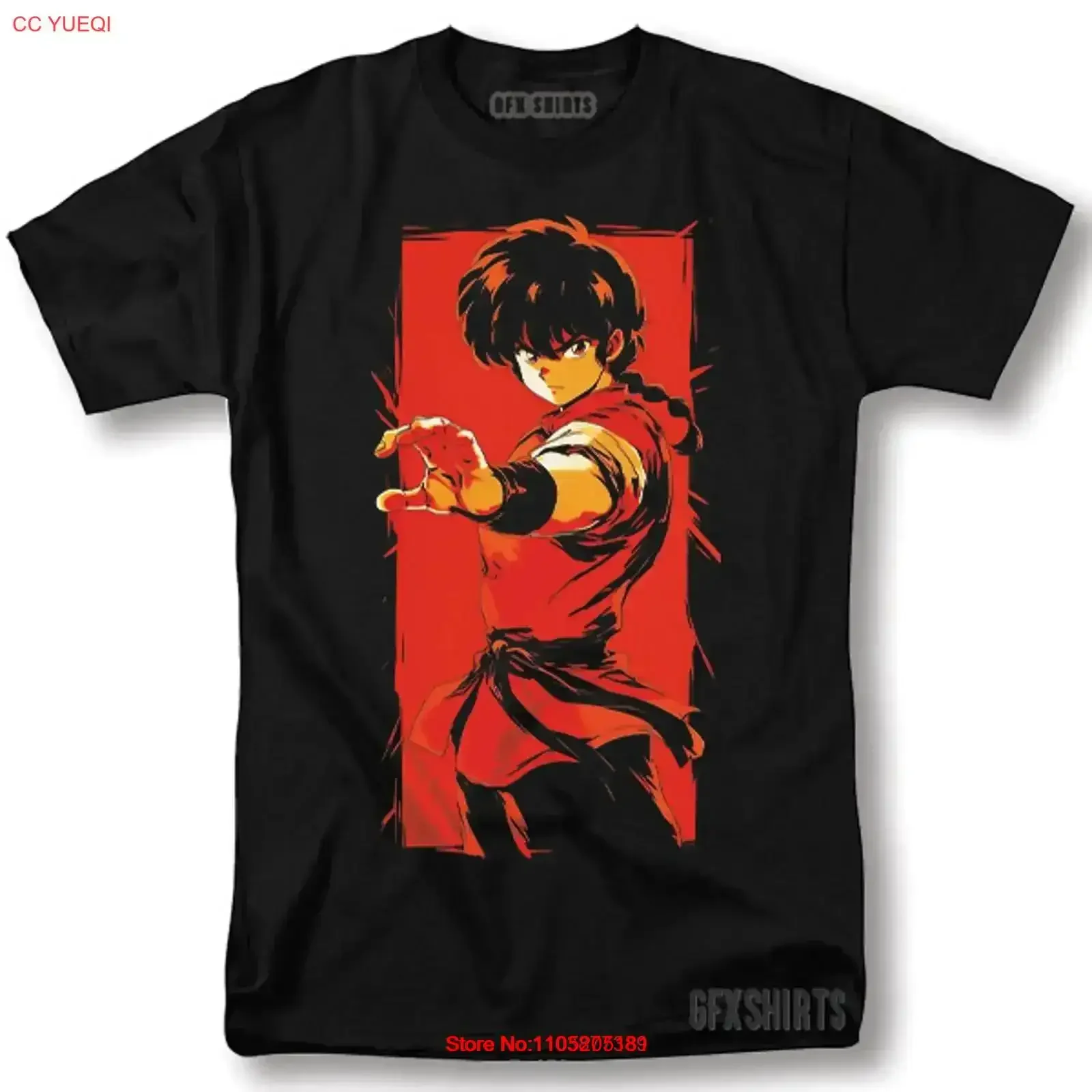 Ranma 1 2 T Shirt Anime Manga Shampoo Rumiko Takahashi Girl Kawaii vintage Washed designer clothes Slightly homme Breathable