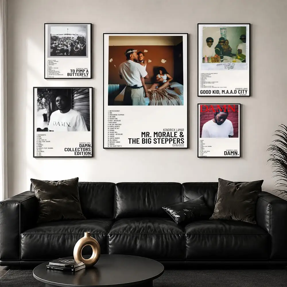 K-kendrick Lamar Album Cover Painting Calligraphy Wall Art Canvas Poster Premium Home Decor Print for Living Room Bedroom
