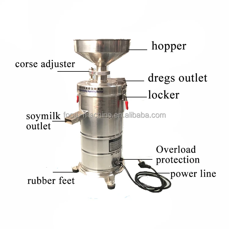 آلة فاصل مطحنة حليب فول الصويا الكهربائية التجارية ذات سعة كبيرة