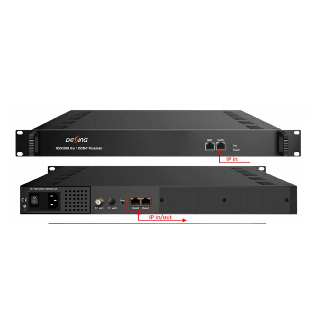 IP Multiplexer Modulator, 8, 16 Carrier, IP to RF, ISDBT, DVB-T, ATSC, TV Signal Converter, Hotel, Digital TV Cable, Front End M