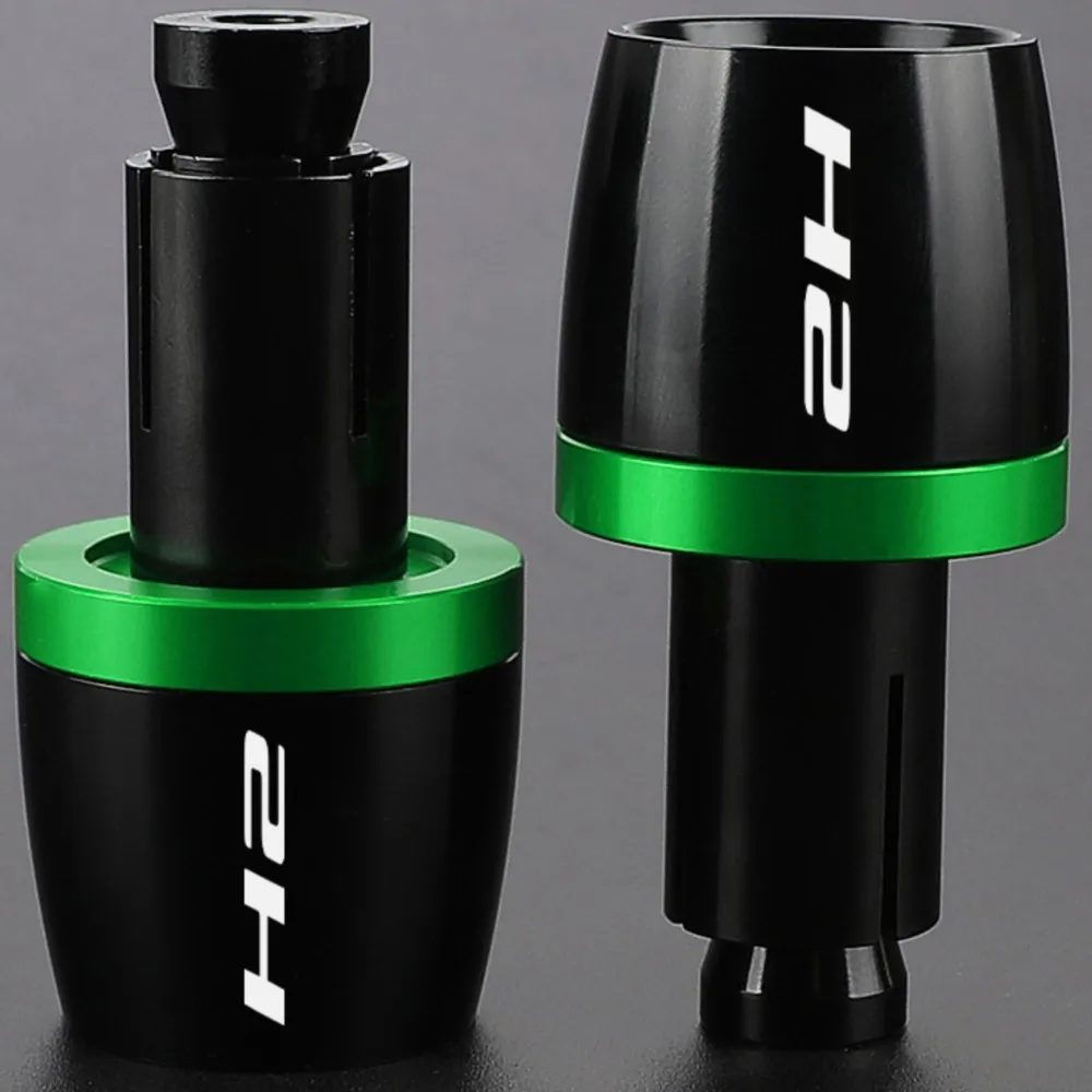 

Universal 7/8'' 22MM Hand Grip Handlebar ends Plug Cover CNC For KAWASAKI H2 2015-2016 H 2 Handle Bar End Anti Vibration Plugs
