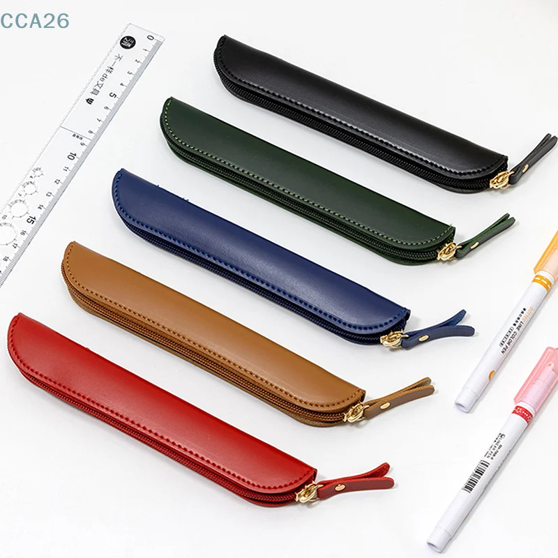 Waterproof Business Fountain Pen Case Handmade Desktop Organizer Pencil Bag Pen Cover High-end Leather Pen Protective Cover