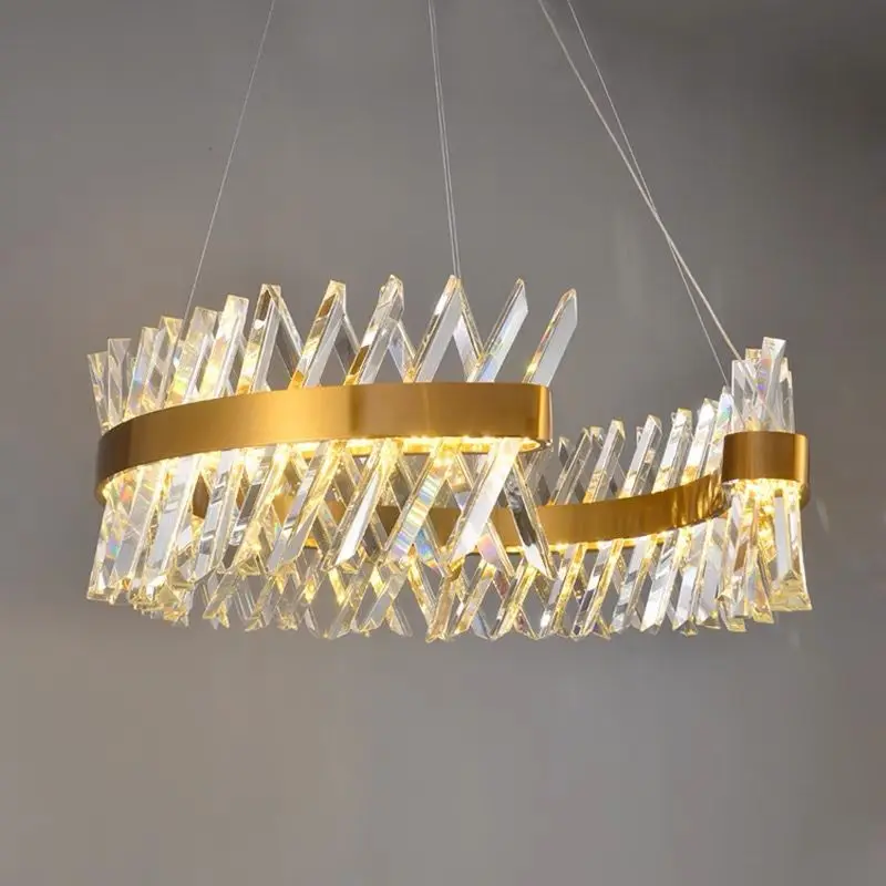 Post Modern Luxury Lustre Led Pendant Lamp For Living Room Bedroom Hotel Gold Metal S Shape Hanglamp Restaurant Suspend Light