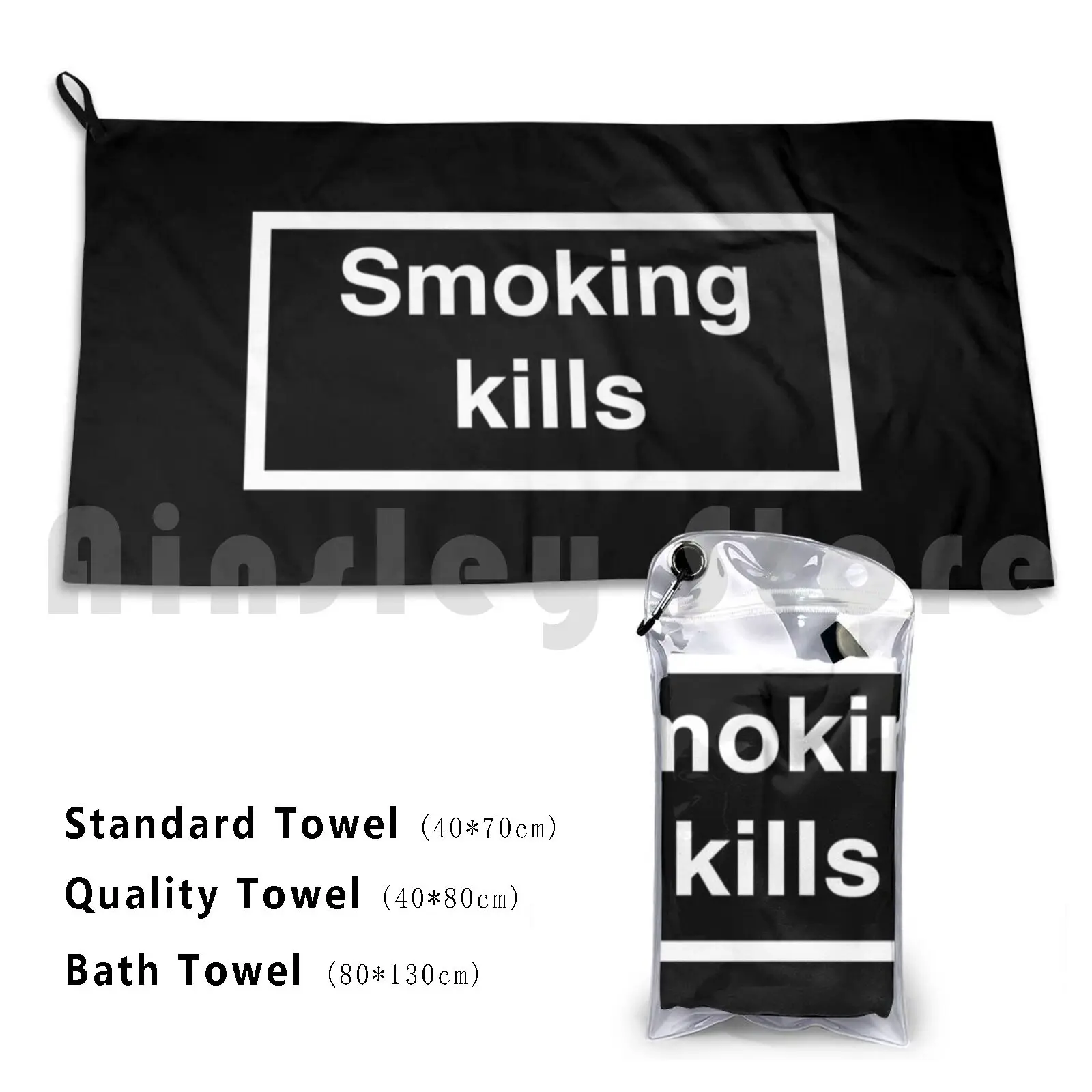 Smoking Kills Beach Towel Quick Dry Quality Towel Fr2 Smoking Smoking Kills Smoke Ironic Cigarette Sarcastic No Smoking