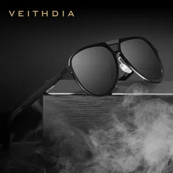 VEITHDIA-Brand Aluminum Magnesium Polarized Sunglasses, Photochromic UV400 Lens, Eyewear Accessories, Male and Female, 6850