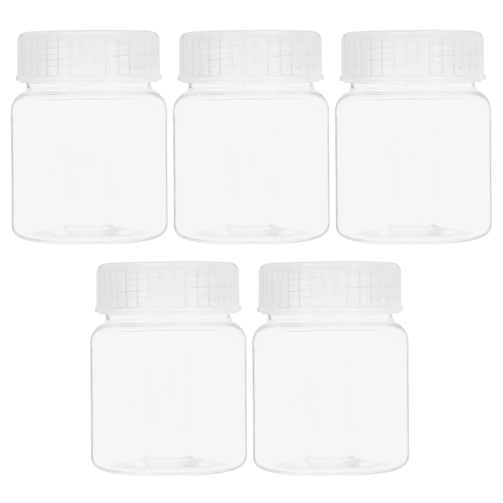 5pcs Wide Mouth Bottle Chemical Reagent Bottle for Lab Chemical Medicine container Reusable and Airtight For Liquid Solid Powder