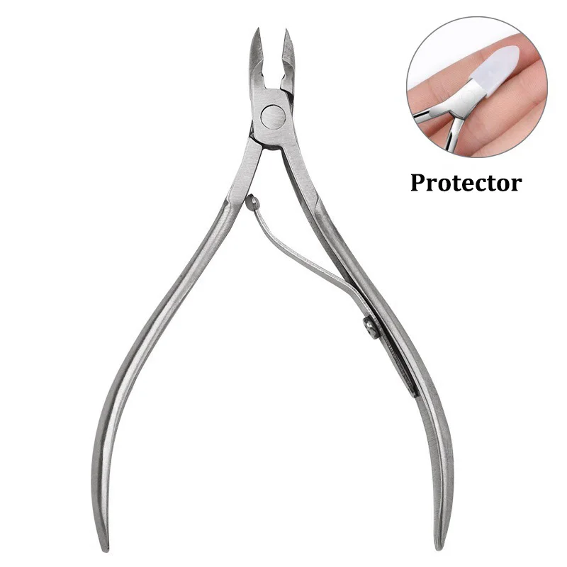 1 قطعة شفرة مستقيمة أظافر مسمار كليبرز التشذيب سميكة نام أظافر حجر الراين مزيل جوهرة المقص مانيكير مسمار أدوات #4