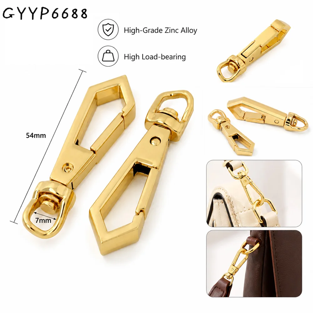 10-30-100pcs 7mm trigger snap hook handbag purse adjusted swivel bag clasp DIY hooks hardware accessory strap hook