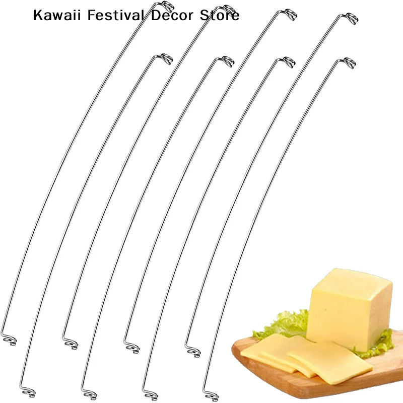 【K】10 pcs Replacement Cheese Slicer Wires 5.5 Inch Stainless Steel Cheese Cutter Cheese Wire Pie Slicers for Cut Cheese Meats