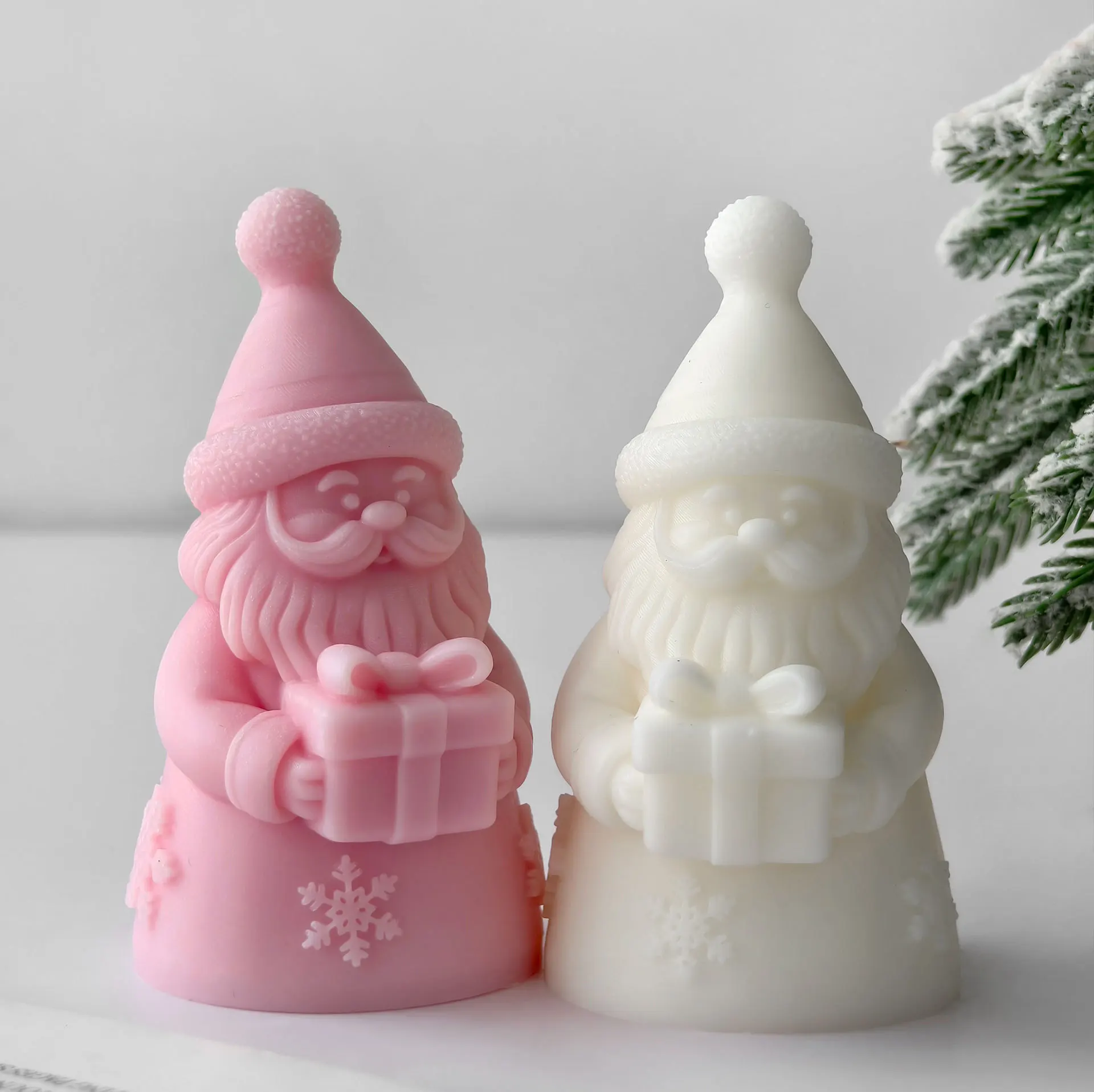 Santa Claus Gift Box Silicone Mold Handmade Aroma Candle Gypsum Resin Mould Christmas Soy Wax Candle Making Supplies view 5