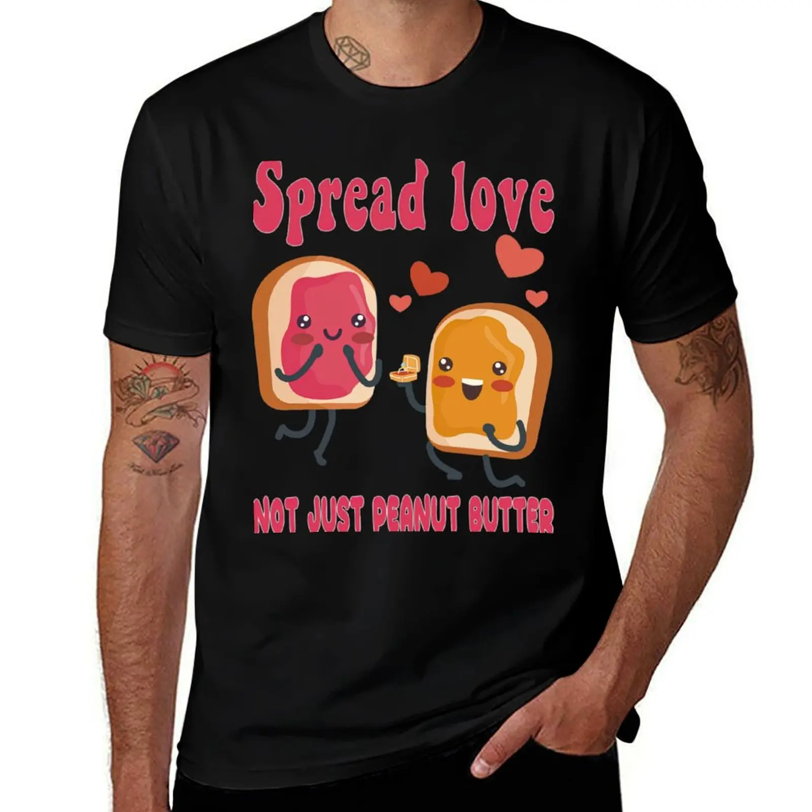 

Spread Love, Not Just Peanut Butter (National Peanut Butter and Jelly Day) T-Shirt t shirt man luxury T-Shirt