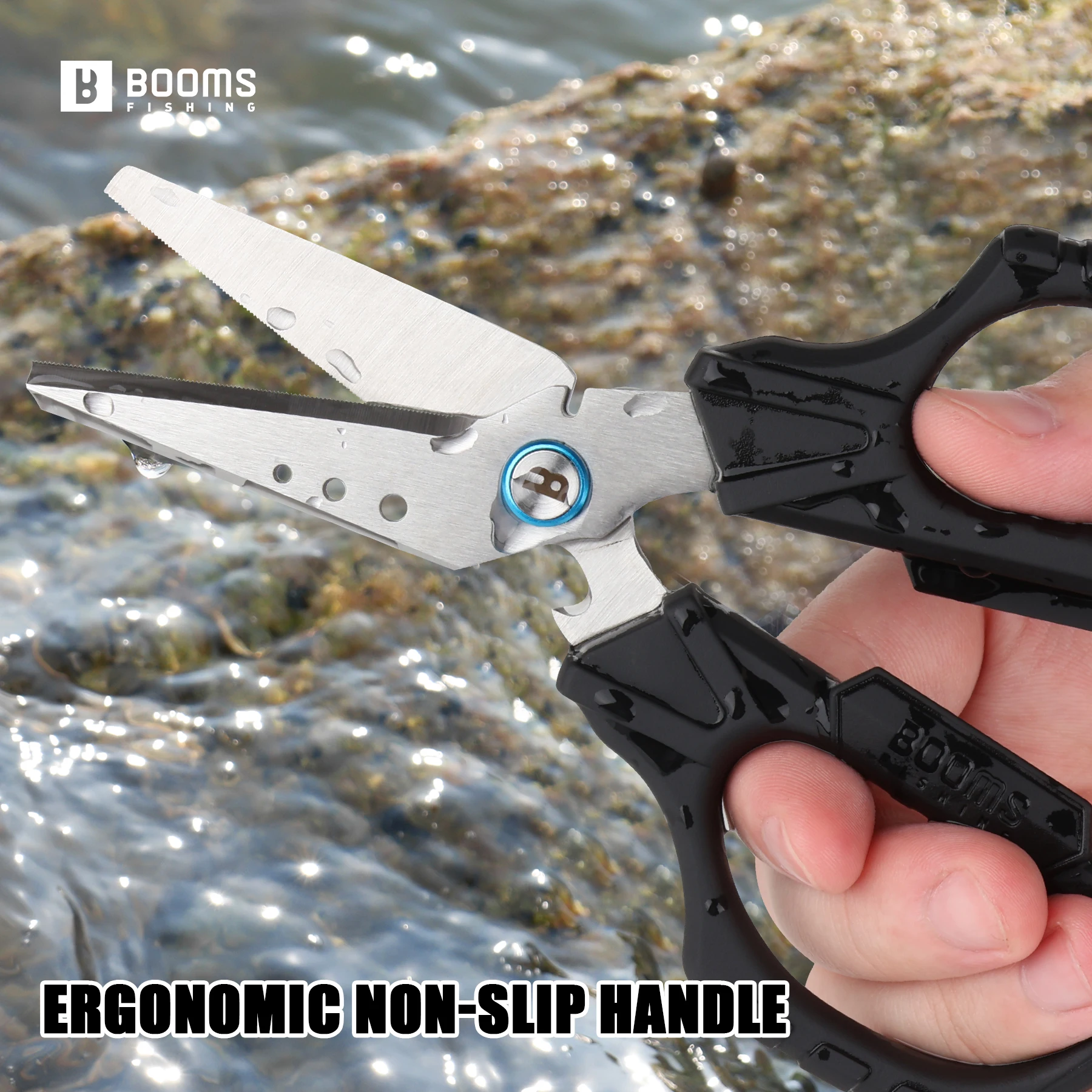 ازدهار الصيد S04 الصيد مضفر خط القاطع مقص الصيد المقصات المسننة مع فتاحة الزجاجات قطع أسلاك الفولاذ أدوات الصيد