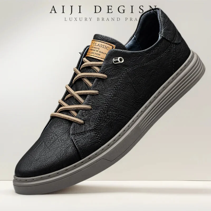 

Casual Shoes for man Lace Up Oxford Shoes Outdoor Jogging Shoe Office Men's Dress Shoes Large Size Genuine Leather Italian