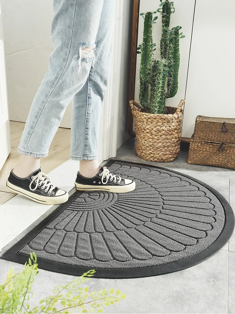 

Home Anti-Slip Semi-Circular Entrance Door Mat Simple Sle Doorway Carpet Indoor Outdoor Mat Rug for Home Use