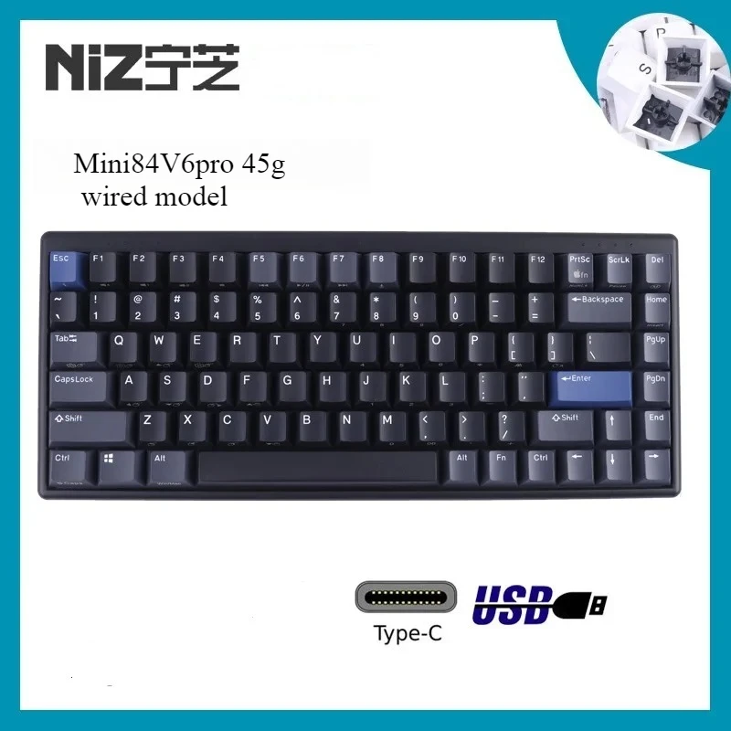 8k Gaming NIZ Mini84 V6 Pro Silent Keyboard Topre Programmable 1ms DRT Capacitive Keyboard 35g 45g Mini 84 X99 S104