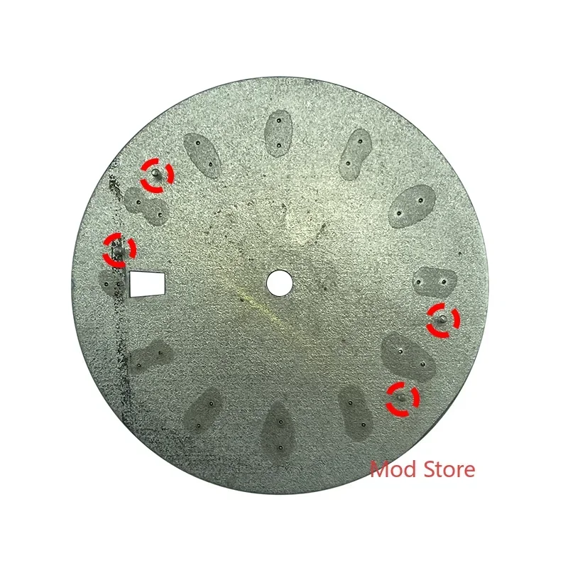 33.2mm Sterile Watch Dial Wristwatch Plate Parts For NH35 36 Mov\'t Sailboat Splint Texture Aqua AT Style Mens Watches