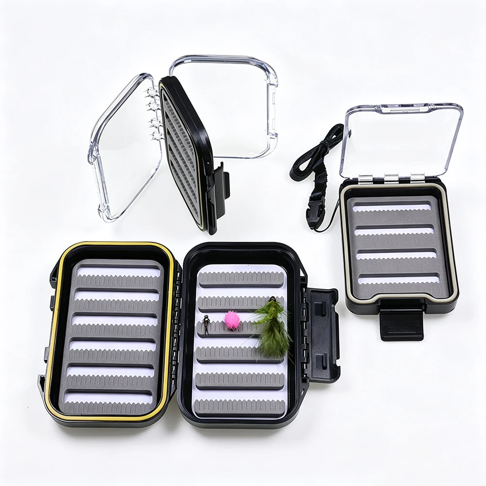 1PC Fly Fishing Waterproof Box Single Face/Double Layers Dry/Wet Fly Midge Nymphs Jig Lure Storage Case Fly Fishing Tackle